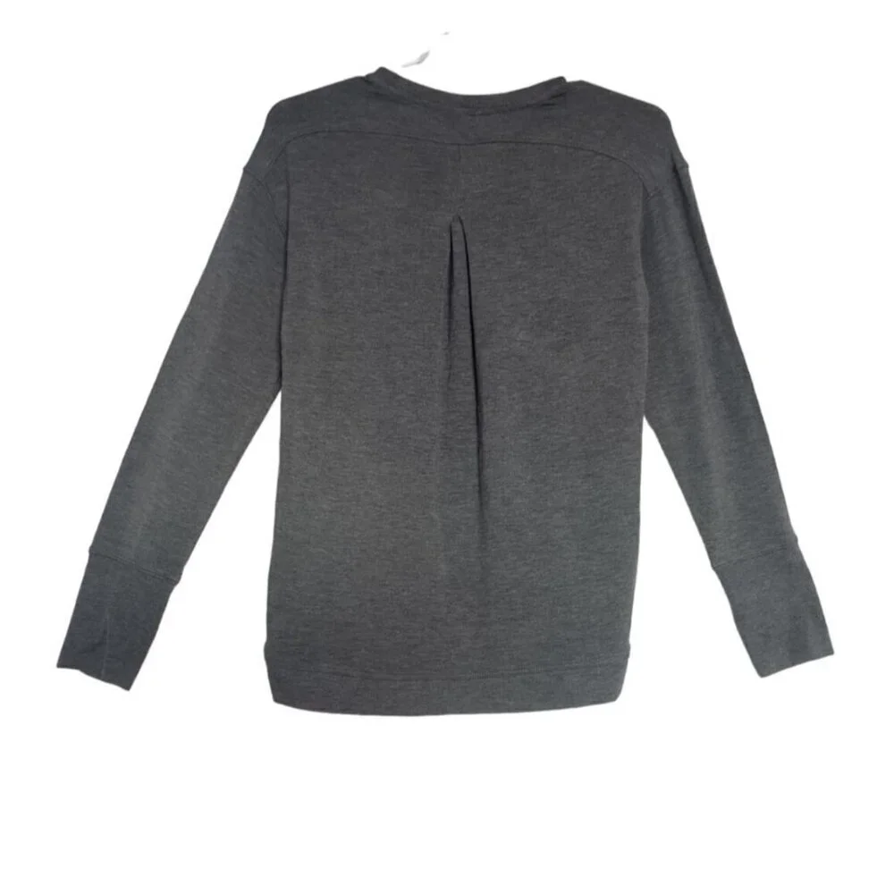 Charcoal Heather Long Sleeve Sweatshirt for Women, Model & Spandexes'S(6/7), NWT